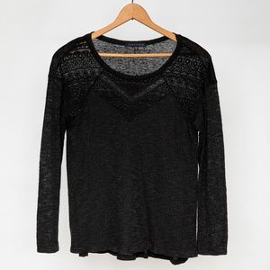 Sanctuary Sweater with neck details in Black